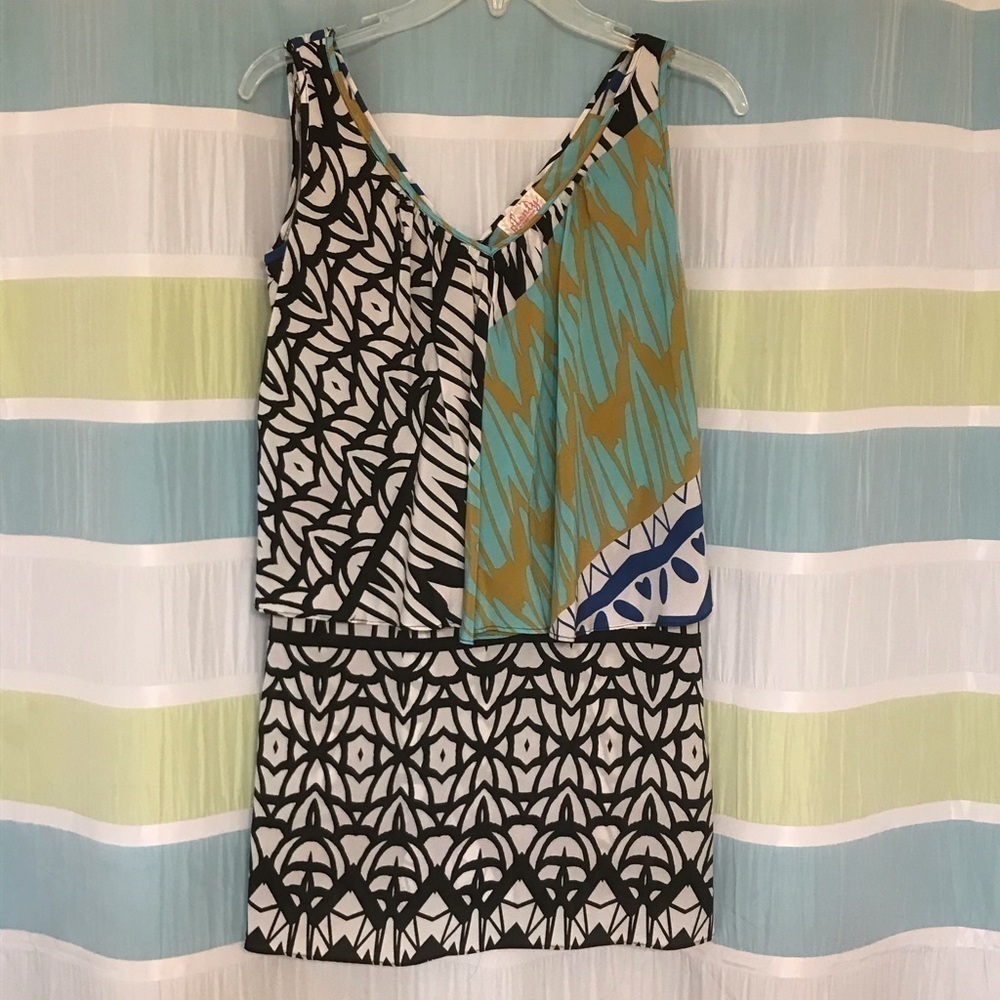 Plenty by Tracy Reese Pattern Mix Dress Sz Small - Picture 7 of 7
